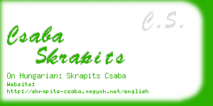 csaba skrapits business card